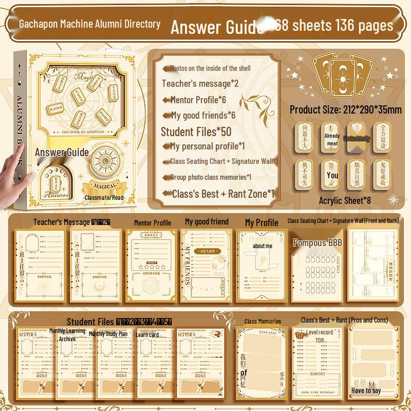 2025 Cute Cartoon Gashapon Yearbook for Sixth Grade Graduation