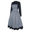 Halloween Maria Cosplay Costume Black White Striped Apron Dress Sound Of Music Nun Outfit Party Performance