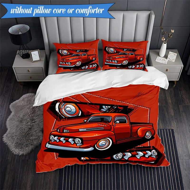 Nighttime Truck Drive 3pcs K-pop music group Bedding set,Ideal for Bedroom, Dormitory,Including Duvet Cover And 2pcs Pillowcases,Fan gifts