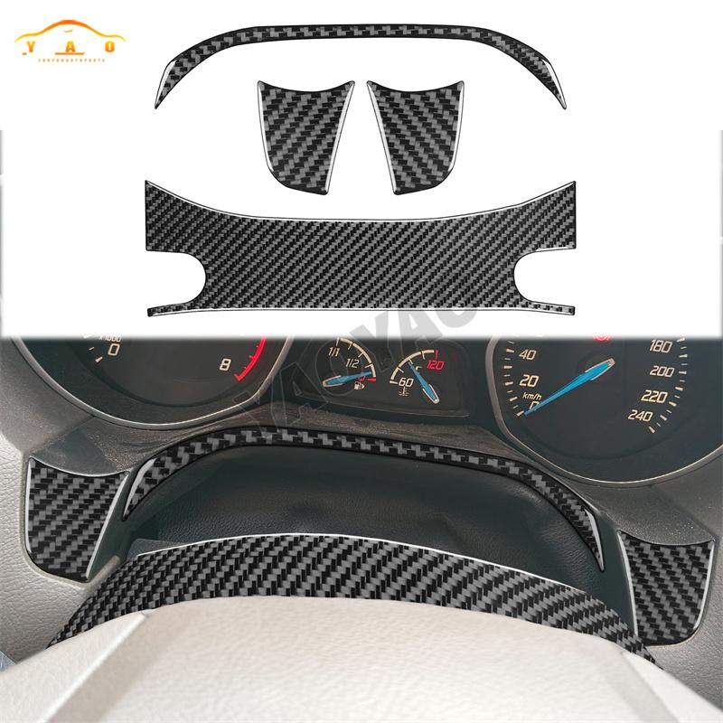 Carbon Fiber For Ford Focus Mk3 2012-2014 Car Speedmeter Frame Panel Cover Trim Sticker Interior Accessories