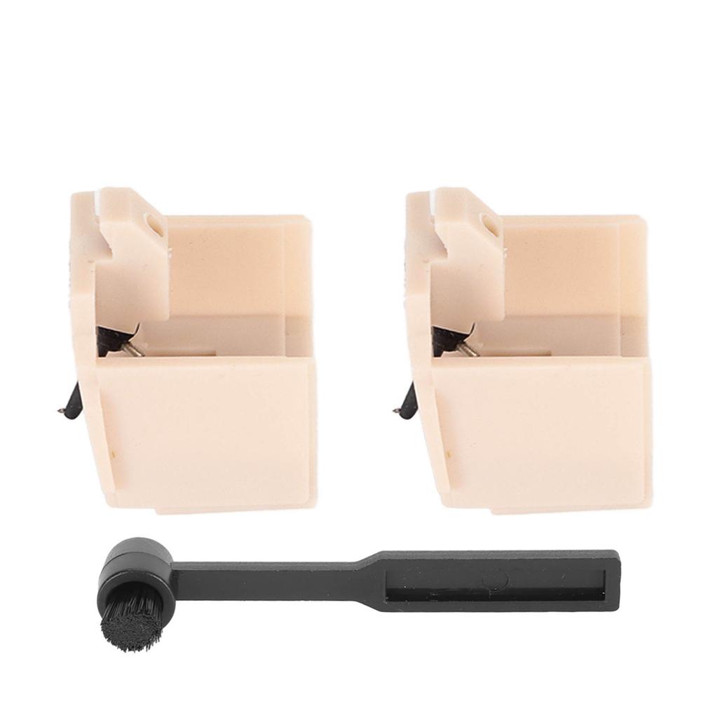 2PCS Record Player Needles Replacement Turntable Needles with Stylus Cleaning Brush for AT LP60 AT P