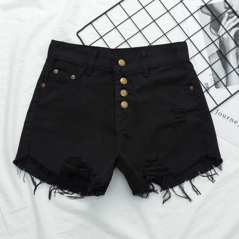 High Waist Ripped Jeans Shorts 
