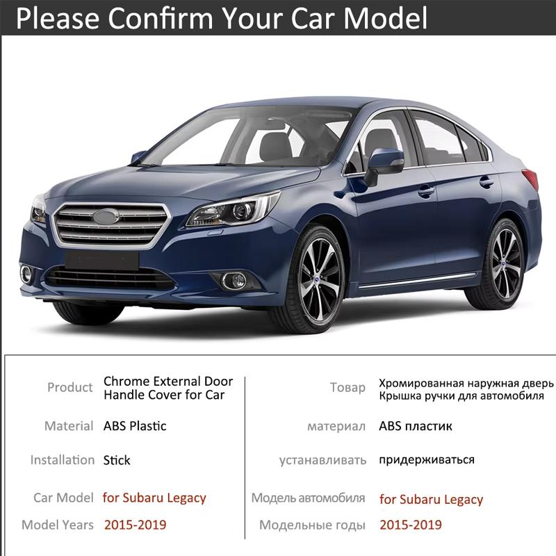 Hot Sale Chrome Car Door Handle Cover For Subaru Legacy BN BS 2015- 2016 2017 2018 Protective Trim Set Exterior Accessories