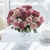 7 Forks Artificial Rose Flower Multicolor Photo Props Faux Peony Flower DIY Accessories Floral Arrangement Wedding Ornament