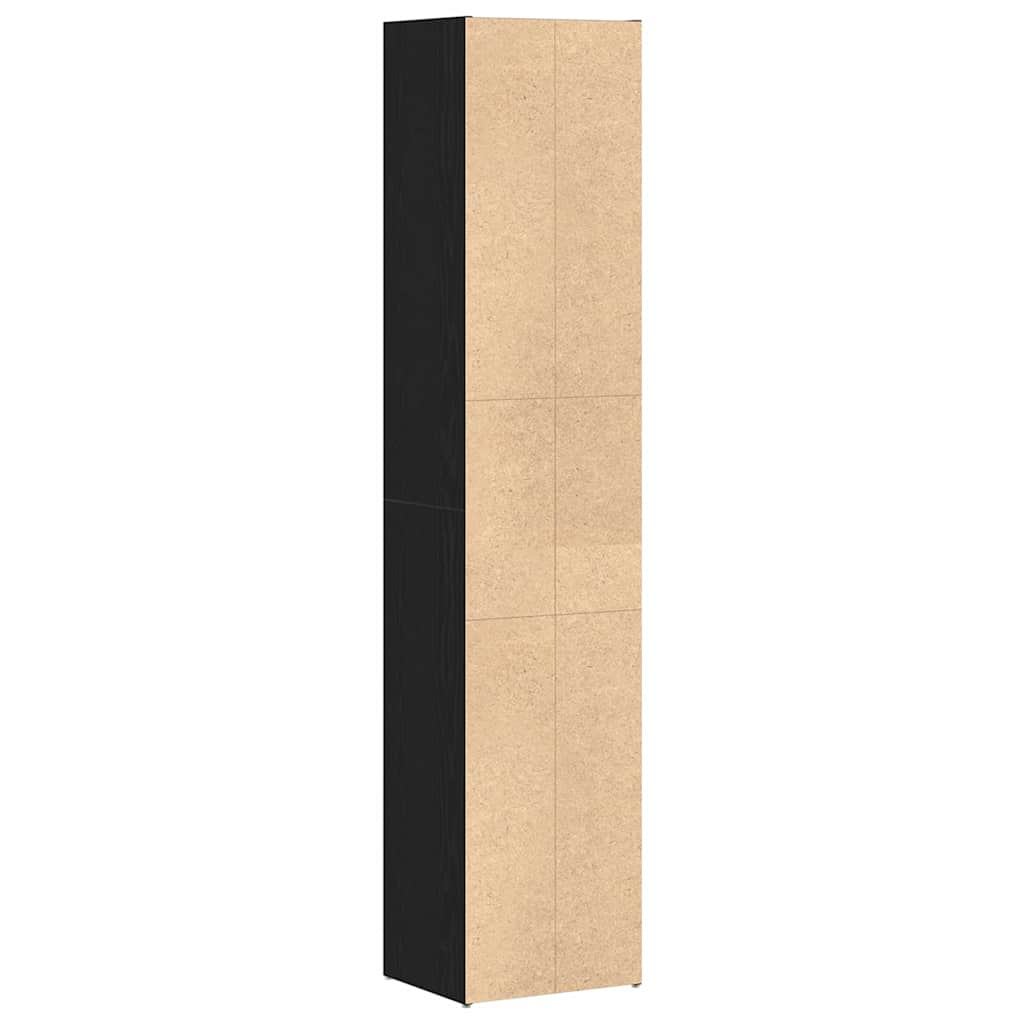 Bookshelf Black Oak Effect 36 x 30 x 171 cm Engineered Wood