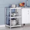 304 Stainless Steel 3-Tier Multi-functional Storage Shelf