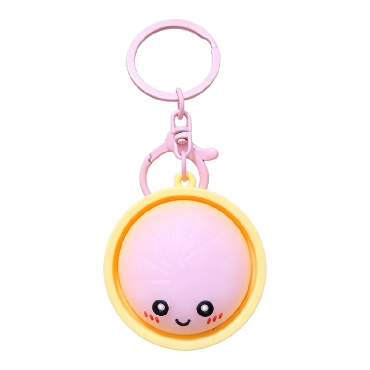 Miniature Steamed Bun Keyring Food Shaped Keychain Present For Friend Family Fashion Accessory for Backpack