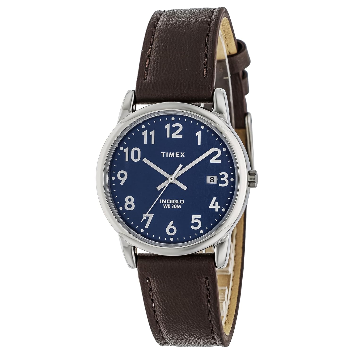 TIMEX Easy Reader wristwatch unisex quartz stainless steel calf leather TW2V75200
