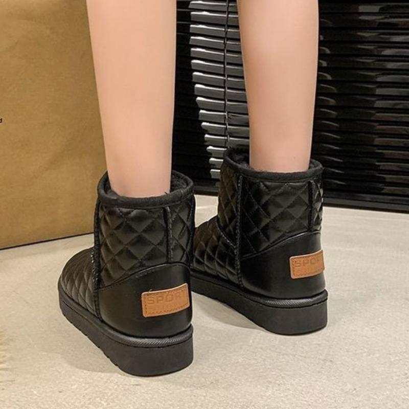 Fashion Winter Waterproof Snow Boots for Women Fleece-lined Chunky Woman Shoes Hot Comfortable and Elegant Lamb Y2k Booties On Promotion