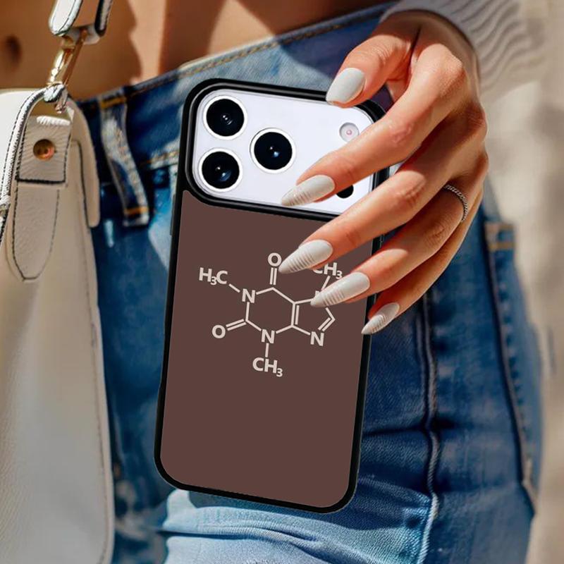 Science Chemistry Caffeine Phone Case For iPhone 17 Air 14 15 13 12 Max Cover For Apple 16e 11 Pro Max Plus Coque