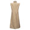 Women's Casual Summer Business Work V-Neck Sleeveless Button-Up Shirt Midi Dress With Pockets Dress