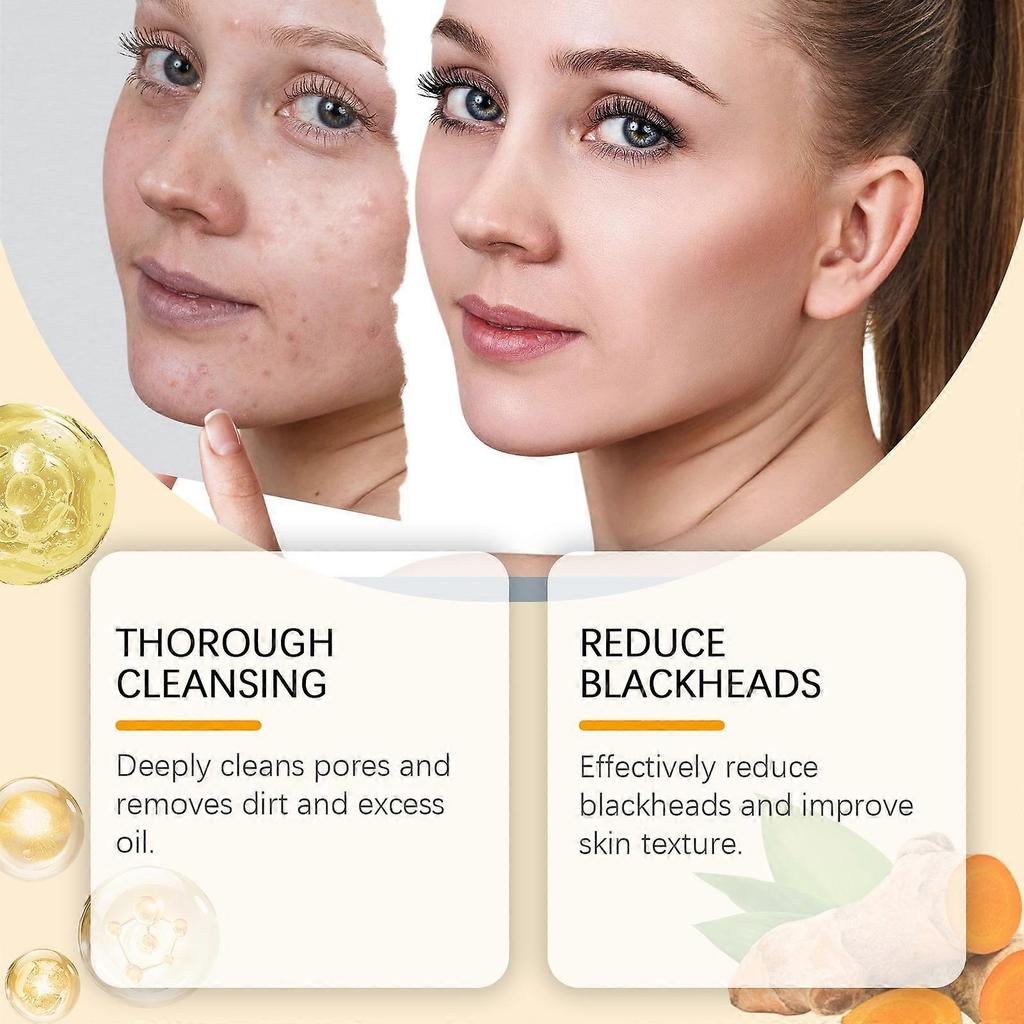 Limited time!!Jaysuing Turmeric Facial Cleanser - Gentle Cleansing For Pores, Refreshing, Oil-Control, Moisturizing, And Hydrating Cleanser