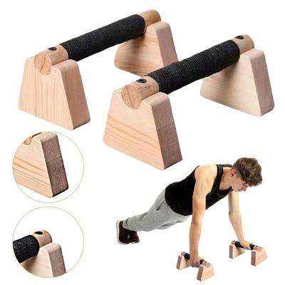 1 Pair Wooden Push Up Bar, For Home Workout Parallettes Bars,Push-up Stand Exercise Equipment Handstand Blocks for Men and Women