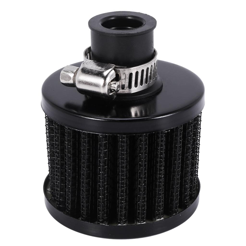 13mm Oil Mini Breather Cold Air Filter Fuel Crankcase Engine for Car Color:Silver