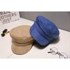 Women Men Cute Casual Outdoor Short Eaves Dome Cotton-flax Button Beret Hat Cap Unisex