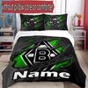 3pcs Duvet Cover Set (1*Duvet Cover + 2*Pillowcase, Without Core), Custom Name Borussia Monchengladbach Pattern Bedding Set, Home Bedroom Decor Gift