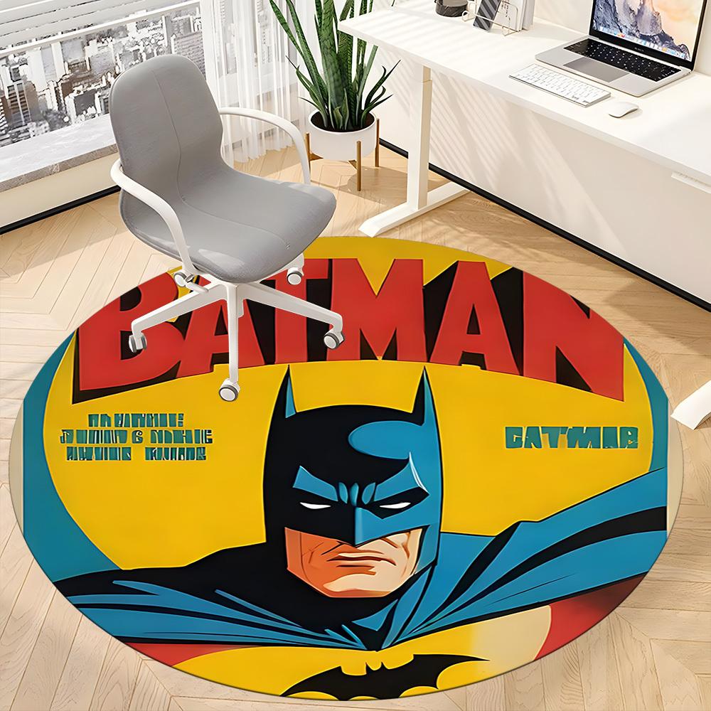 1pc Batman Office Round Area Rug, Under Office Chairs Bedroom Living Room Home Decor, Room Deco, Available in Various Sizes117
