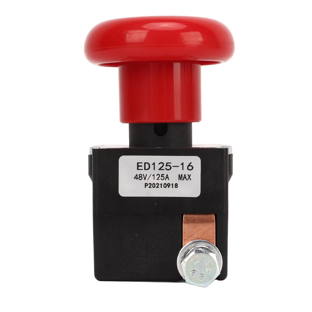 Not-Aus-Schalter 48V 125A Metalllegierung ED125‑16 Stopptaste Passend für die meisten Gabelstapler