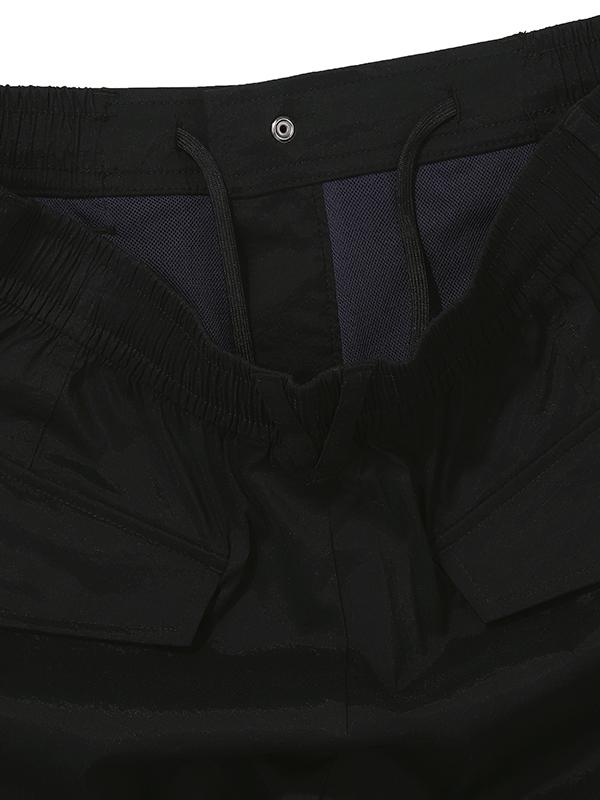 BBC EARTH Double Rivet Parachute Pants_Black