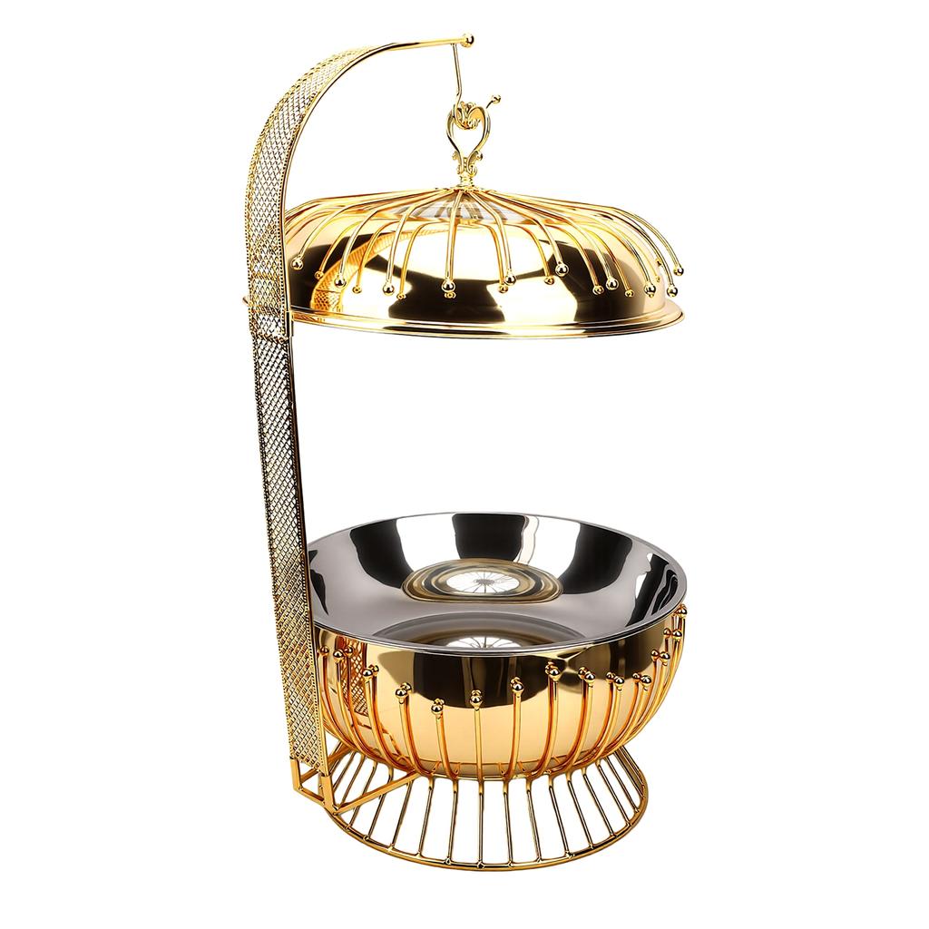 Hanging Lid Dining Stove 8L Large Capacity Multifunctional Stainless Steel Chafing Dish with Hanging Cover for Buffet