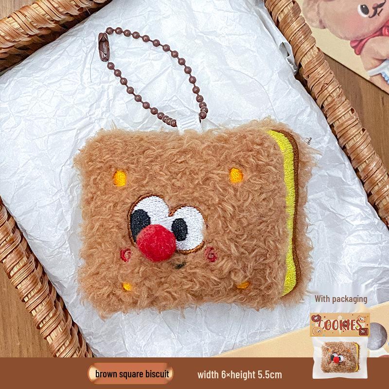 Plush Food Doll Charms: Cute Keychain Ornaments with Squeaky Small Dolls