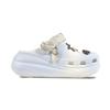 Crocs Crush Clog EVA Hand-Painted Graffiti Home & Out Simple Comfortable & Versatile Hole Shoes Unisex White