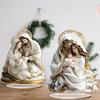 Religieuze 2D Platte Acryl Heilige Familie Beeld Ornament met Voet Voor Bureau Boekenplanken Huis Kerk Decoratie Cadeau