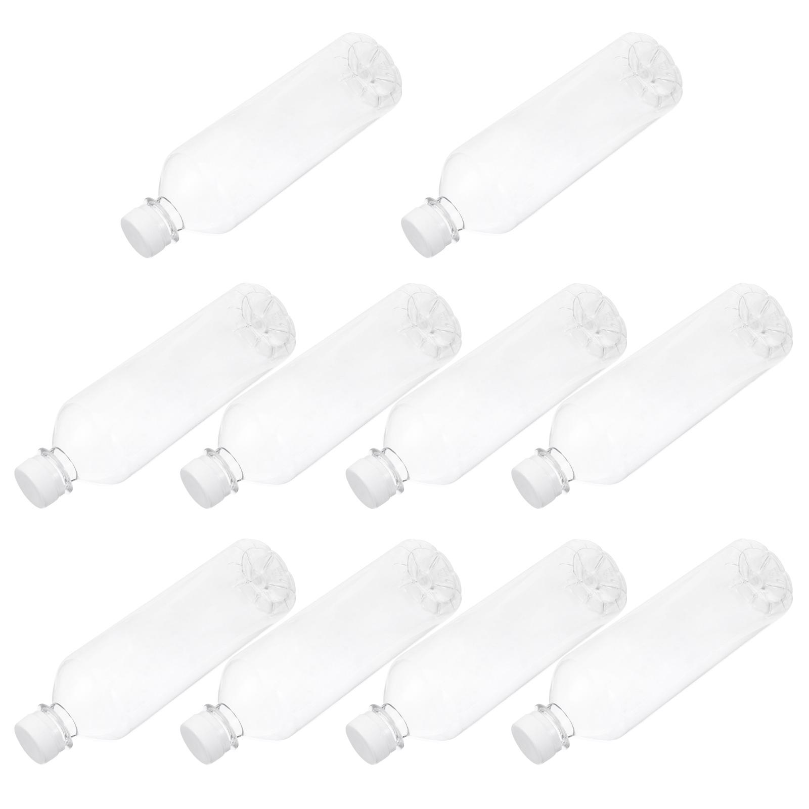 

10 шт. Многоразовые бутылки для напитков Прозрачный контейнер с крышкой Пластик для хранения колы Сок Вода прозрачный