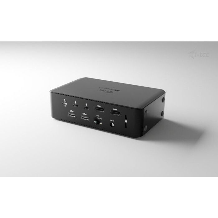 I-tec Dokkingstasjon Thunderbolt 5 Quattro Display 8K 140W Svart - 5 USB 2.5 GLAN
