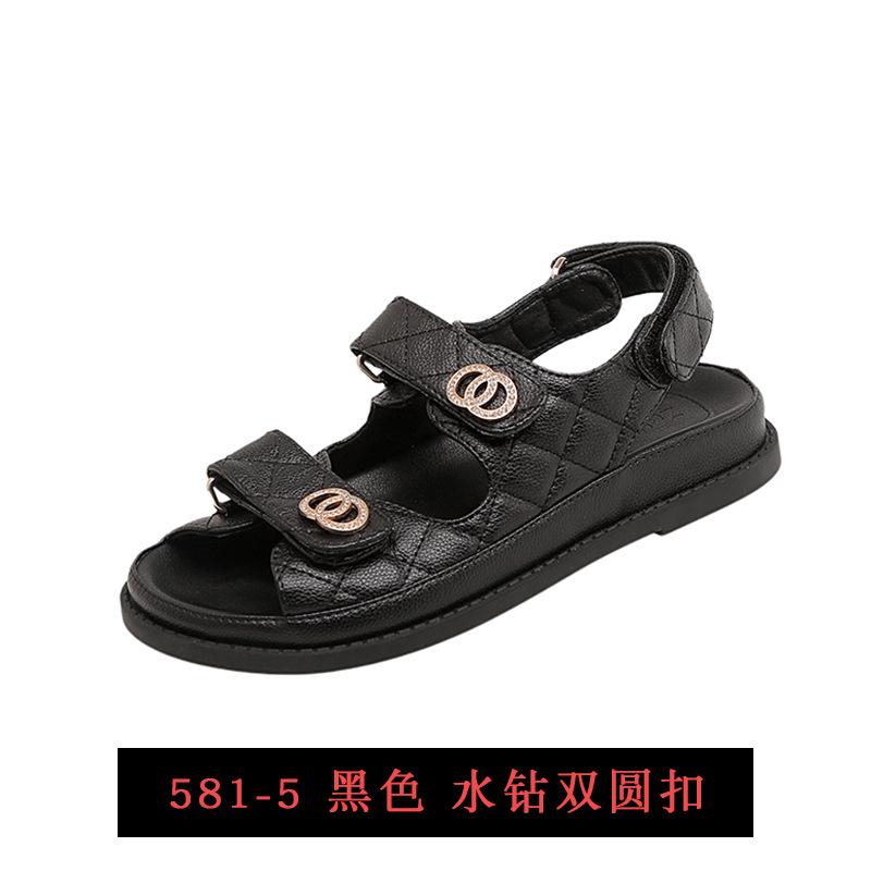 Sandali platform da donna estate nuovi versatili stile sportivo Velcro piccolo stile fragrante sandali scarpe romane