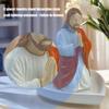 Sacred Sculpture Rosary Box Resin Catholic Religious Keepsakes Prayers Room Decoration Jewelry Storage