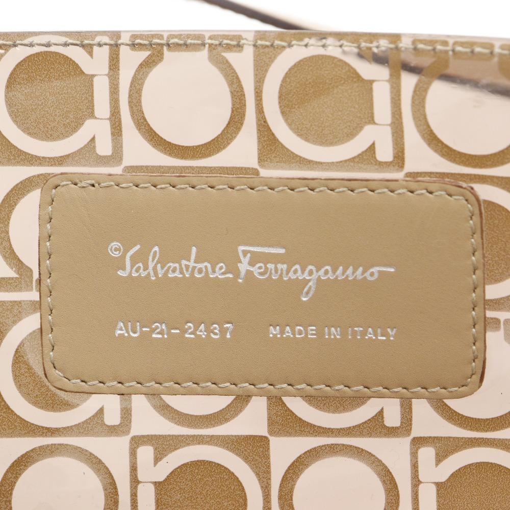 Salvatore Ferragamo Gancini Tote Bag AU-21-2437 beige Plastics Women Used