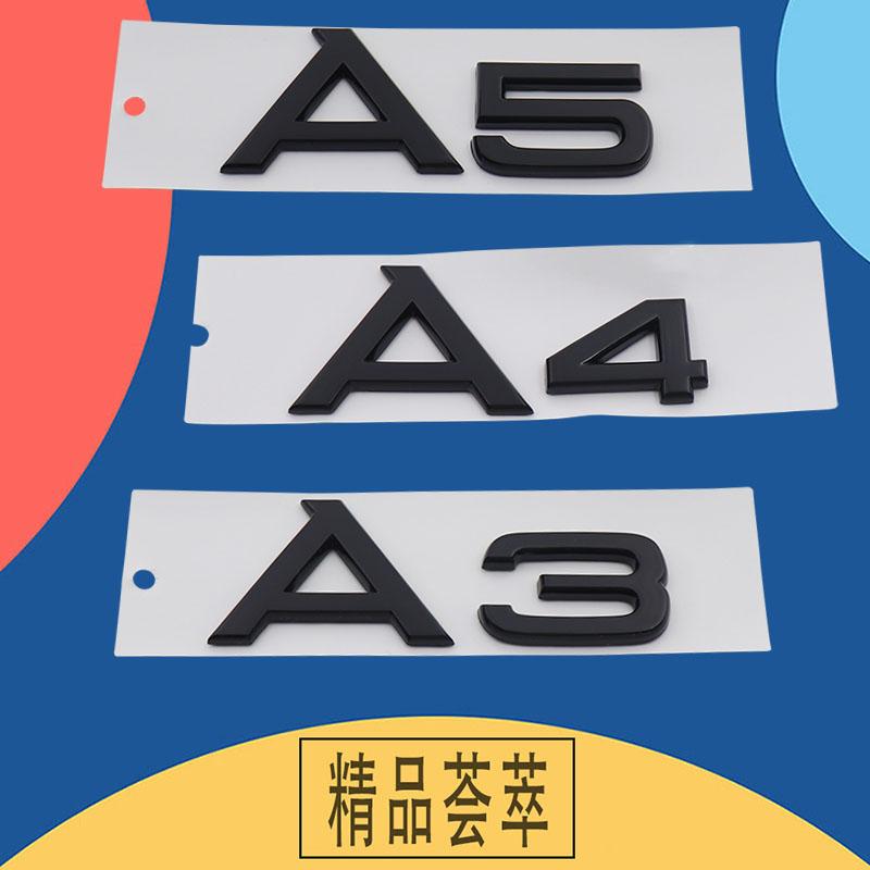 3D Premium A1 A2 A3 A4 A5 A6 A7 A8 Letters for Car Styling Accessories Car Engine Hood Fender Trunk Tail Rear Decal Emblem Badge Sticker