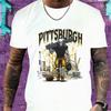 Camiseta Gráfica de Calavera de Fútbol de Pittsburgh Unisex