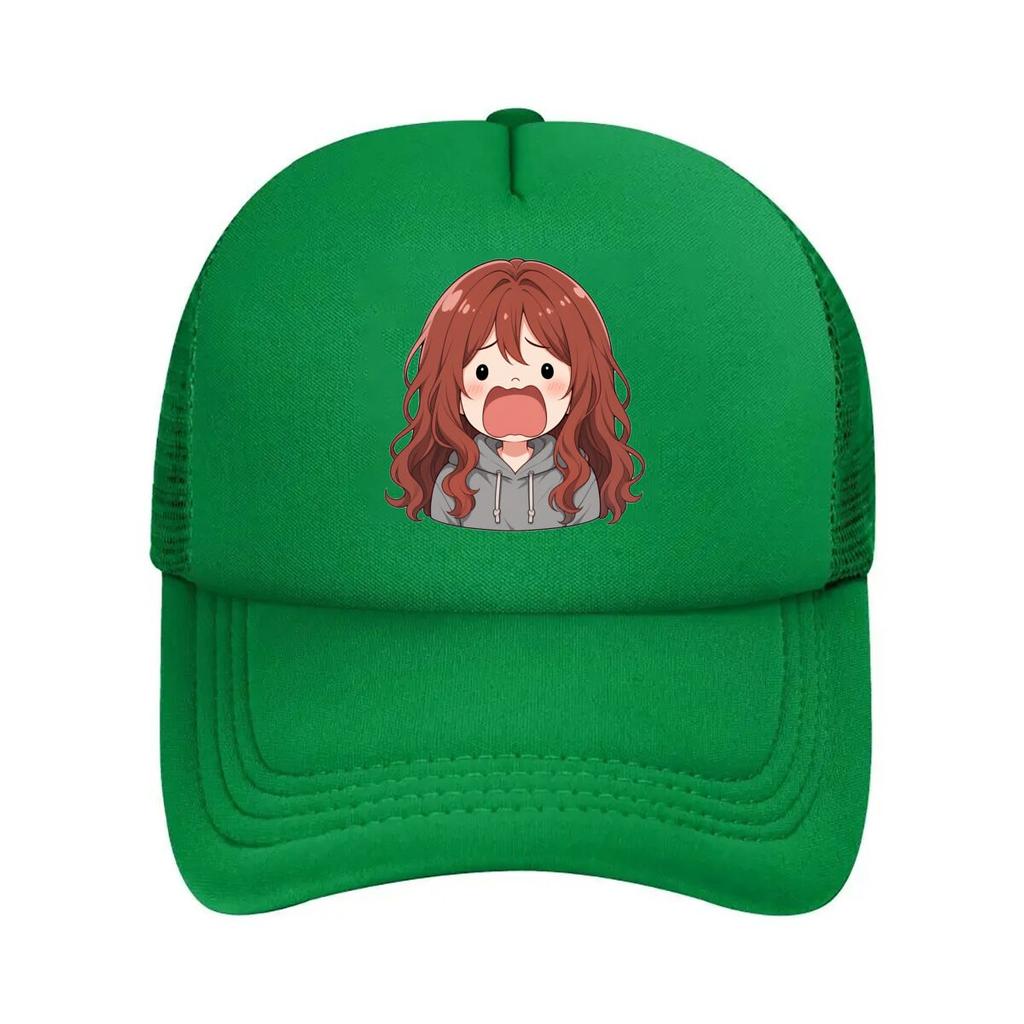 Expressive Chibi Anime Girl Portrait Mesh Baseball Cap For Womens Unisex FeUnisex Beach Dad Hat Hip Hop