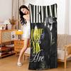 Rock Band A-N-Nirvana Beach Towel Colorful Bath Towels for Girl Microfiber Quick Dry Custom Sand Free Beach Yoga Spa Gym Pool