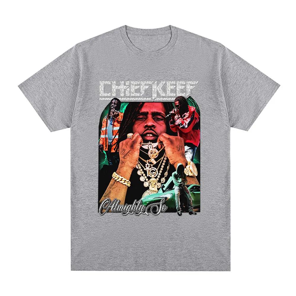 Rapper Chief Keef Graphic T-shirt Fashion Vintage Oversized Short Sleeve T Shirt Hip Hop Casual T-shirts Streetwear Unisex