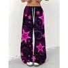 2026 Pink Gradient Rainbow Pants for Women Quick Dry Comfortable Elastic Waist Trousers Colorful Heart Print Casual Pants Kids
