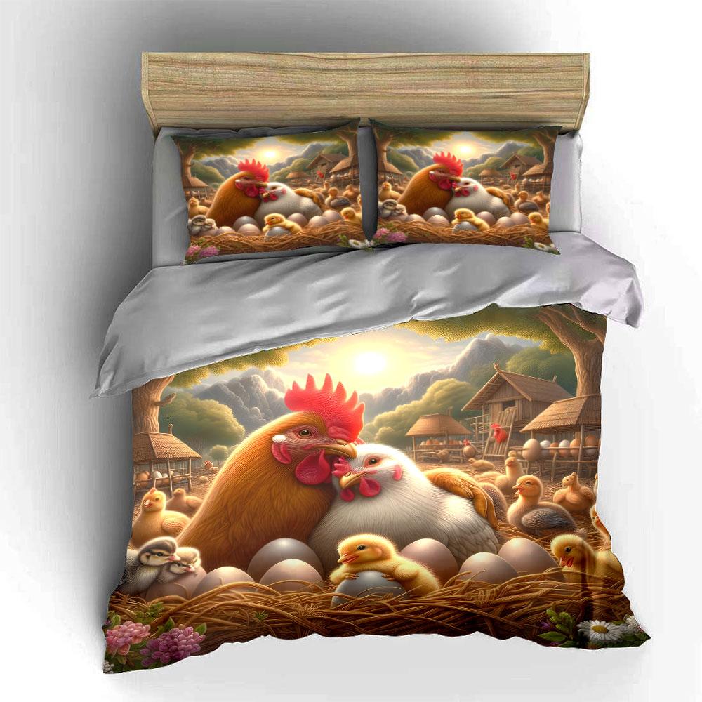 "Cozy Farmyard Bliss" Bedding sets Duvet covers Pillowcases(1* Duvet Cover 2* Pillowcases without duvet insert)