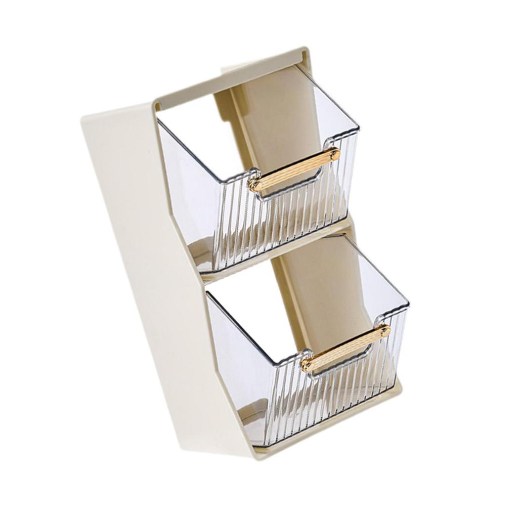 Desktop Tea Bag Organizer 2 Layer Desk Storage Rack for Office Milk Home