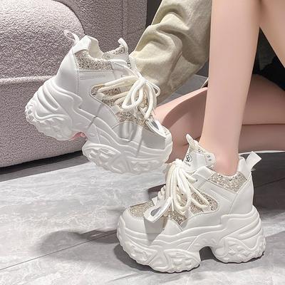 Daddy Shoes Women's Autumn New Muffin Thick Sole Inner Height Increase Women's Shoes Cm Height Increase Sports Shoes Tide