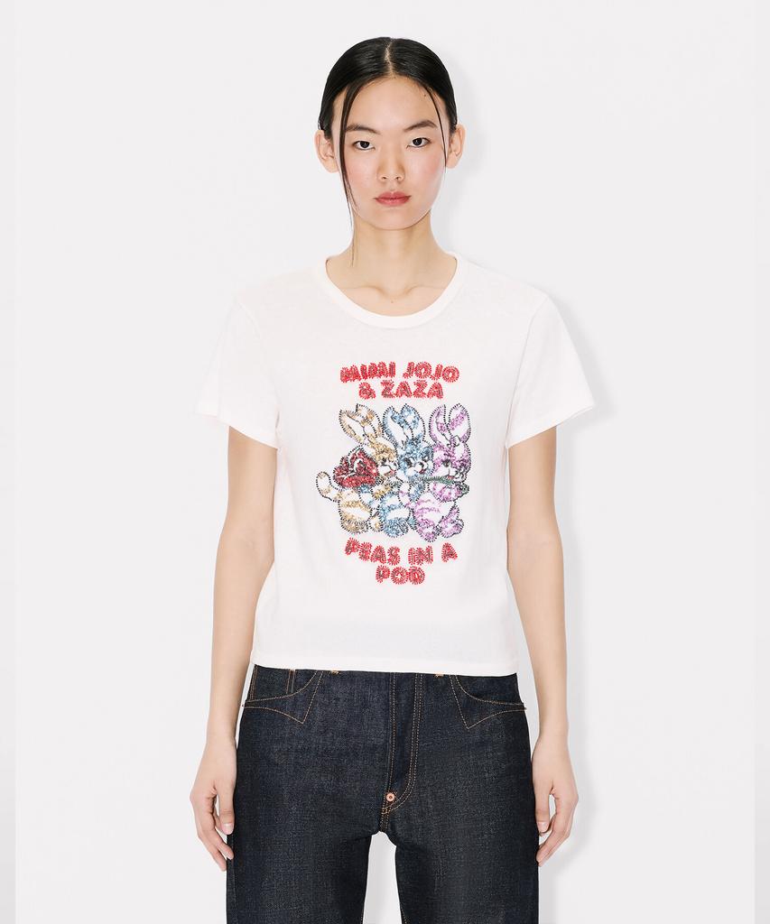 Kenzo Women'S Kenzo Cartoon Embroidered Classic T-Shirt_K265Awtc06Whx