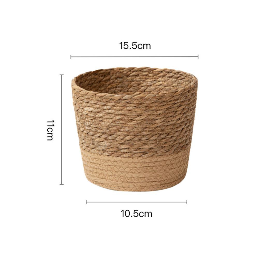 Natural Woven Flower Basket Straw Wicker Planter Storage Baskets Large Capacity Pots for Family Friend Neighbor Gift