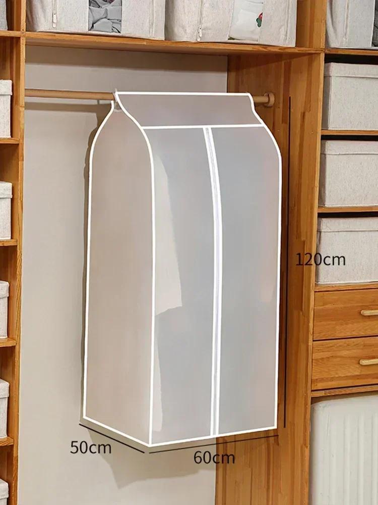 Transparent Clothes Hanging Dust Cover Dress Suit Coat Storage Bag Case Organizer Wardrobe Dress Clothing Hanging Dust Proof Bag