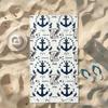 Nautical 1776 Anchor Pattern Beach Towel, Soft Microfiber Quick Dry Towel, Absorbent Towel for Swimming Travel Camping