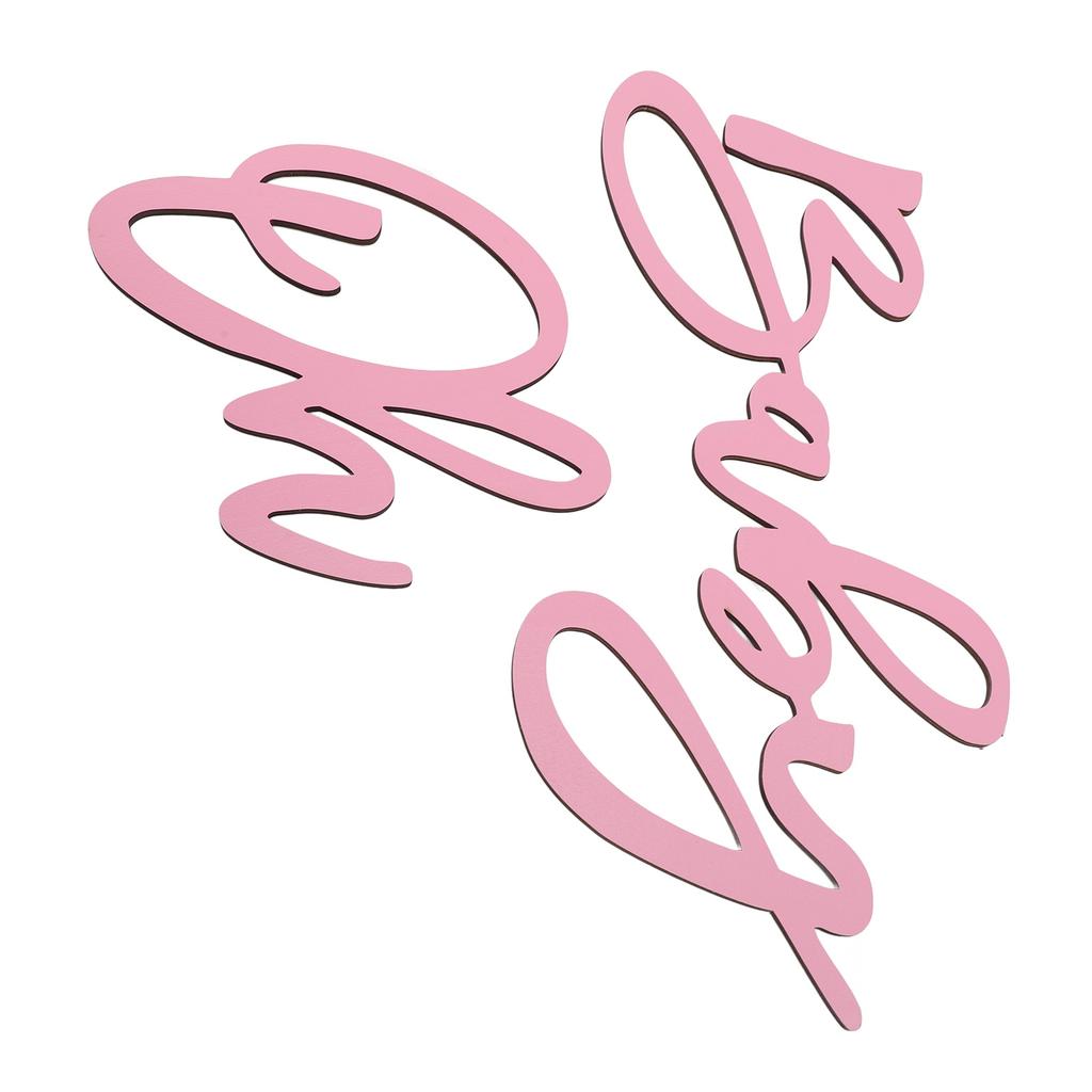 Oh Baby Dřevěná cedule Oh Baby Sign Výřez pro Gender Reveal Párty Dekorace do školky