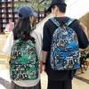 Schoolbag Junior High School High School Backpack Male Ins Graffiti College Student Schoolbag Female Casual Simple Versatile Backpack Trendy and