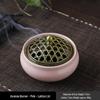 Jingdezhen Celadon Ceramic Three-Legged Small Incense Burner with Ice Crack Glaze and Anti-Scald Lid.