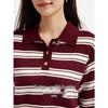 Hotwind Women's Striped Polo Neck Knitted Sweater