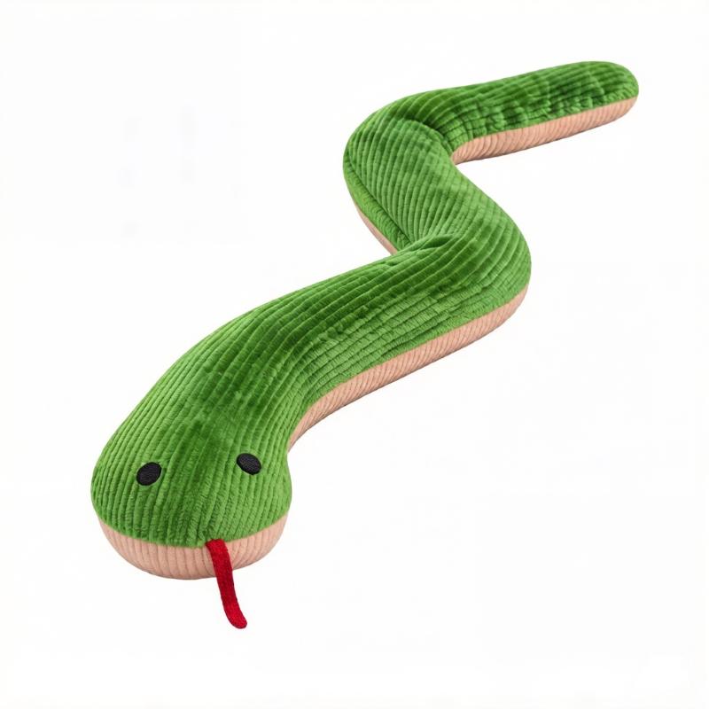 Cat Plush Snake Toy Interactive Kitten Chew Toy Bite Resistant Teeth Cleaning Sound Toy Pet Cat Entertainment Toy